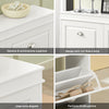 SoBuy FSR79-W Scarpiera Slim con 4 Ante a Ribalta, Mobile Ingrosso Salvaspazio, Ingresso Moderno, 105x24x83 cm, Bianco