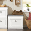 SoBuy FSR82-K-W Scarpiera Salvaspazio Slim con Seduta - Panca Scarpiera da Ingresso Contenitore in Legno, Mobile Ingresso per Scarpe, Regolabile, 60x24x51 cm, Bianco