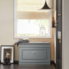 SoBuy FSR82-L-HG Scarpiera Salvaspazio Slim con Seduta - Panca Scarpiera da Ingresso Contenitore in Legno, Mobile Ingresso per Scarpe, Regolabile, 75*24*51 cm, Grigio