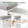 SoBuy FSR82-L-WG Scarpiera Salvaspazio Slim con Seduta Panca Scarpiera da Ingresso Contenitore in Legno Mobile Scarpiera Ingresso per Scarpe, 75x24x51cm Effetto Legno Invecchiato Bianco