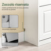 SoBuy FSR94-WG Scarpiera Slim - Finitura Effetto Legno Vintage Bianco Dettaglio Texture Melaminica
