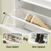 SoBuy FSR94-W Mobile Scarpiera Slim con 3 Ante a Ribalta, Mobile Ingresso Salvaspazio, Ingresso Moderno, 53x24x117 cm, Bianco