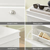 SoBuy FSR94-W Mobile Scarpiera Slim con 3 Ante a Ribalta, Mobile Ingresso Salvaspazio, Ingresso Moderno, 53x24x117 cm, Bianco