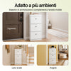 SoBuy FSR94-W Mobile Scarpiera Slim con 3 Ante a Ribalta, Mobile Ingresso Salvaspazio, Ingresso Moderno, 53x24x117 cm, Bianco