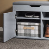 SoBuy FSR96-DG Scarpiera Ingresso Salvaspazio - Panca Scarpiera Contenitore con Seduta Imbottita, Ripiani Regolabili, Design Moderno - Porta Scarpe per Corridoio e Casa, 150kg, 100x34x47cm, Grigio