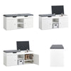 SoBuy FSR96-W Scarpiera da Ingresso Panca con 2 cuscini - Panca Contenitore Salvaspazio con Vano Portaoggetti - Bianco H34xL100xP48 cm - 136kg di Portata per Corridoio, Soggiorno, Camera da Letto