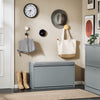 SoBuy FSR98-L-HG Panca Scarpiera da Ingresso - Scarpiera Salvaspazio Slim in Legno, Panca Contenitore per 6-8 Paia di Scarpe, 155kg di Carico, Grigio, 80x26x45cm