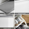 SoBuy FSR98-W Panca Scarpiera da Ingresso - Scarpiera Salvaspazio Slim in Legno, Panca Contenitore per 4-6 Paia di Scarpe, 155kg di Carico, Bianco, 62x26x46cm