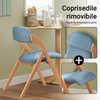 SoBuy FST92-BL Sedia da Pranzo Pieghevole con Seduta Imbottita - Set di Sedie con Cuscino per Sala da Pranzo in Legno di Faggio, Blu