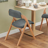 SoBuy FST92-SG Sedia da Pranzo Pieghevole con Seduta Imbottita - Set di Sedie con Cuscino per Sala da Pranzo in Legno di Faggio, Grigio Scuro