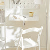 SoBuy FWT03-W Tavolo Pieghevole a Muro, Scrivania per Computer, Tavolo da Cucina Salvaspazio in Legno, Design Compatto e Multifunzionale, Perfetto per Piccoli Spazi Bianco
