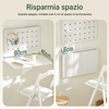 SoBuy FWT03-W Tavolo Pieghevole a Muro, Scrivania per Computer, Tavolo da Cucina Salvaspazio in Legno, Design Compatto e Multifunzionale, Perfetto per Piccoli Spazi Bianco