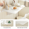 SoBuy FWT03-W Tavolo Pieghevole a Muro, Scrivania per Computer, Tavolo da Cucina Salvaspazio in Legno, Design Compatto e Multifunzionale, Perfetto per Piccoli Spazi Bianco