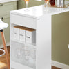 Sobuy Bal Bar Table Table Penisola Bar Kitchen Wall Balt Table Stall Balcone Table 110x45x106cm FWT101-W