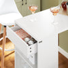 Sobuy Bal Bar Table Table Penisola Bar Kitchen Wall Balt Table Stall Balcone Table 110x45x106cm FWT101-W