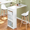 Sobuy Bal Bar Table Table Penisola Bar Kitchen Wall Balt Table Stall Balcone Table 110x45x106cm FWT101-W