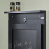 Sobuy Стенна маса сгъваема маса Черна кухненска маса с FWT20-Sch Blackboard