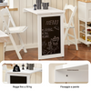 Sobuy Стенна маса сгъваема маса Бяла кухненска маса с FWT20-W Blackboard