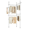 SoBuy Adjustable walk-in wardrobe 244x27x270cm KLS03-HG