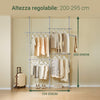 SoBuy Adjustable walk-in wardrobe 244x27x270cm KLS03-HG