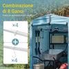 Sobuy KLS11-BL Garage Auto per Esterno Tenda per Bicicletta Box Moto Impermeabile Tendone per Auto Moto e Attrezzi Capanno da Giardino e Ripostiglio da Esterno Azzurro 120x176x163 cm