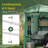 Sobuy KLS11-GR Garage Auto per Esterno Tenda per Bicicletta Box Moto Impermeabile Tendone per Auto Moto e Attrezzi Capanno da Giardino e Ripostiglio da Esterno Verde 120x176x163 cm