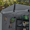 Sobuy Garden House, водоустойчива външна завеса, съхранение на мотоциклети с куки, гараж за велосипеди и инструменти, депозит на велосипеди, място за съхранение, сиво, 159x219x165 cm, KLS11-l-DG