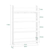 SoBuy KMB08-II-W Libreria Montessoriana per Bambini Libreria Bambini da Parete Libreria Montessoriana con 4 Ripiani Porta Libri e Portagiochi Mensole Cameretta Bianco 80x12x118cm
