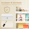 SoBuy KMB08-II-W Libreria Montessoriana per Bambini Libreria Bambini da Parete Libreria Montessoriana con 4 Ripiani Porta Libri e Portagiochi Mensole Cameretta Bianco 80x12x118cm
