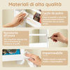 SoBuy KMB08-II-W Libreria Montessoriana per Bambini Libreria Bambini da Parete Libreria Montessoriana con 4 Ripiani Porta Libri e Portagiochi Mensole Cameretta Bianco 80x12x118cm