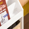 SoBuy Libreria montessoriana per Bambini Scaffale portagiochi Portariviste con 2 vani portaoggetti Bianco 65x30x70cm KMB115-W