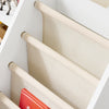 Sobuy KMB119-W Bookshop Montessori за деца с 3 рафта и 1 Каста Каста Детски книги от спасяването и мултифундната раждане и мултифизион White 80x40x80cm