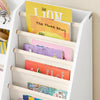 Sobuy KMB119-W Bookshop Montessori за деца с 3 рафта и 1 Каста Каста Детски книги от спасяването и мултифундната раждане и мултифизион White 80x40x80cm