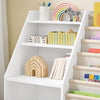 Sobuy KMB119-W Bookshop Montessori за деца с 3 рафта и 1 Каста Каста Детски книги от спасяването и мултифундната раждане и мултифизион White 80x40x80cm