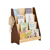 Sobuy KMB32-N Bookstore Montessorian for Children Shepherds Holder Carriage Booksaes от държача на земята с 4 отделения и 2 куки носи игри деца естествени контейнери 91x30x89 cm