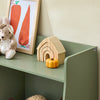 Sobuy KMB55 -K -gr Montessorian Bookshop за деца - рафтове на борда с 5 отворени отделения - Зелена спалня Книга 80x34x104 cm