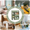 Sobuy KMB55 -K -gr Montessorian Bookshop за деца - рафтове на борда с 5 отворени отделения - Зелена спалня Книга 80x34x104 cm