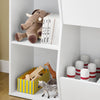 Sobuy KMB55 -K -W Монтесорски книжарница за деца - рафтове на борда с 5 отворени отделения - библиотека от земята за бяла спалня 80x34x104 cm