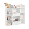 SoBuy KMB55-W Libreria Montessoriana per Bambini - Scaffale Portagiochi con 8 Scomparti Aperti - Libreria da Terra per Cameretta 106x30x104 cm Bianco