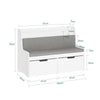 SoBuy Panca con libreria per bambini 100x45x70cm KMB66-W