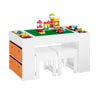 SoBuy Tavolo con 2 sgabelli per bambini 87x50x50cm KMB75-W
