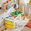SoBuy Tavolo con 2 sgabelli per bambini 87x50x50cm KMB75-W