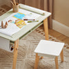 SoBuy Tavolo con 2 sgabelli per bambini 80x48x50cm KMB92-GR