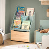 SoBuy KMB95-GR Libreria montessoriana per bambini Scaffale portagiochi con contenitore Portariviste Verde 62x30x80cm