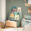 SoBuy KMB95-GR Libreria montessoriana per bambini Scaffale portagiochi con contenitore Portariviste Verde 62x30x80cm