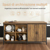 SoBuy KNL01-F Isola Cucina Industriale con Ruote - Credenza e Madia Multifunzionale Salvaspazio, 170x60x89cm