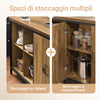 SoBuy KNL01-F Isola Cucina Industriale con Ruote - Credenza e Madia Multifunzionale Salvaspazio, 170x60x89cm