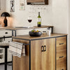 SoBuy Credenza in legno con ruote 113x69x106cm KNL02-PF