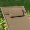 Sobuy Garden Deckchair люлеещ се фотьойл с подглавие и кафяв Peschina OGS28-br
