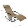 Sobuy 2 x Garden Deckchair люлеещи се фотьойли с глава за глава и кафяв джоб OGS28-BRX2